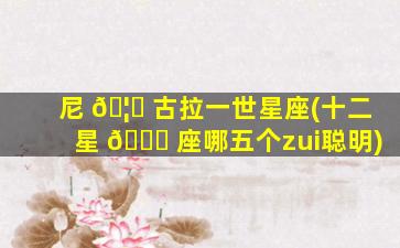 尼 🦟 古拉一世星座(十二星 🐋 座哪五个zui
聪明)